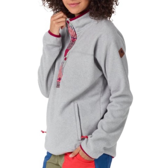 - Burton Indigo Guatikat Monument Heather Anouk Fleece Anorak Women Size XS - Picture 3 of 11